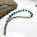 Bracciale con pietre verdi, bracciale in acciaio, bracciale verde - Deep Green - cod.0315