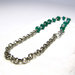 Bracciale con pietre verdi, bracciale in acciaio, bracciale verde - Deep Green - cod.0315