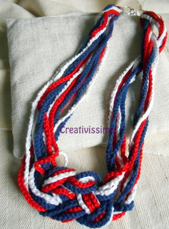 Braccialetti In Vetro Uncinetto - Set Da 3 - Colori Bandiera USA Rosso, Bianco E Blu - Fatti A Mano In Nepal - Foto 3