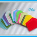10 mini tag in cartoncino tinta unita colori assortiti per scrap 3,5x2,3cm
