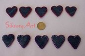 Set 10 pezzi di decorazioni a forma di cuore