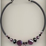 Collana Unisex In Caucciù Nero Con Terminali In Argento 925 - Lunghezza 45 Cm, Gioiello Minimal E Moderno