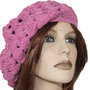 Basco berretto lana rosa donna realizzazione artigianale uncinetto