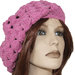 Basco berretto lana rosa donna realizzazione artigianale uncinetto