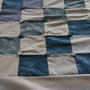 copertina patchwork azzurra