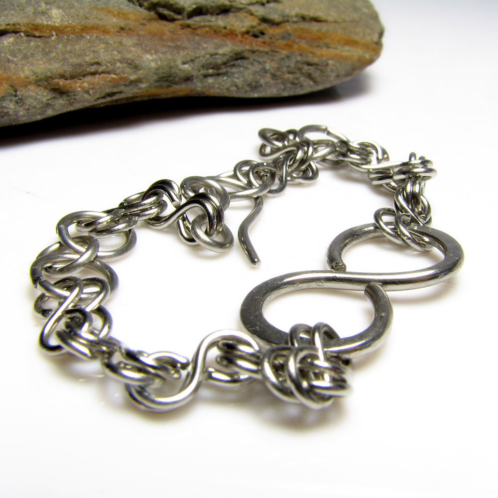 NTRUXZP Bracciale Unisex In Acciaio Inossidabile, Ovale, Apertura Regolabile, Larghezza 6mm, Colorazione Argento, Con Scatola Regalo - 4