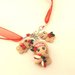 JUST XMAS - NATALE FIMO  - dalla serie I FOLLETTI dei bscottini allo zenzero -  mod 3 - COLLANA   omini di pan zenzero con pelliccia e 2 charms biscotto a scelta - 