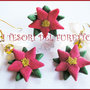 Parure Natale 2014 "Orecchini + anello stella di Natale Rosso" fimo cernit kawaii idea regalo donna economica 