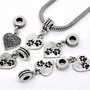 20 charms cuore con  zampine con gancio a foro largo in prenotazione