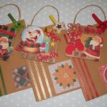 Set Quadretto Decorativo in Scrapbooking 3D Porta Letterina per Babbo Natale^^ (Busta e Carta da Lettere Comprese)