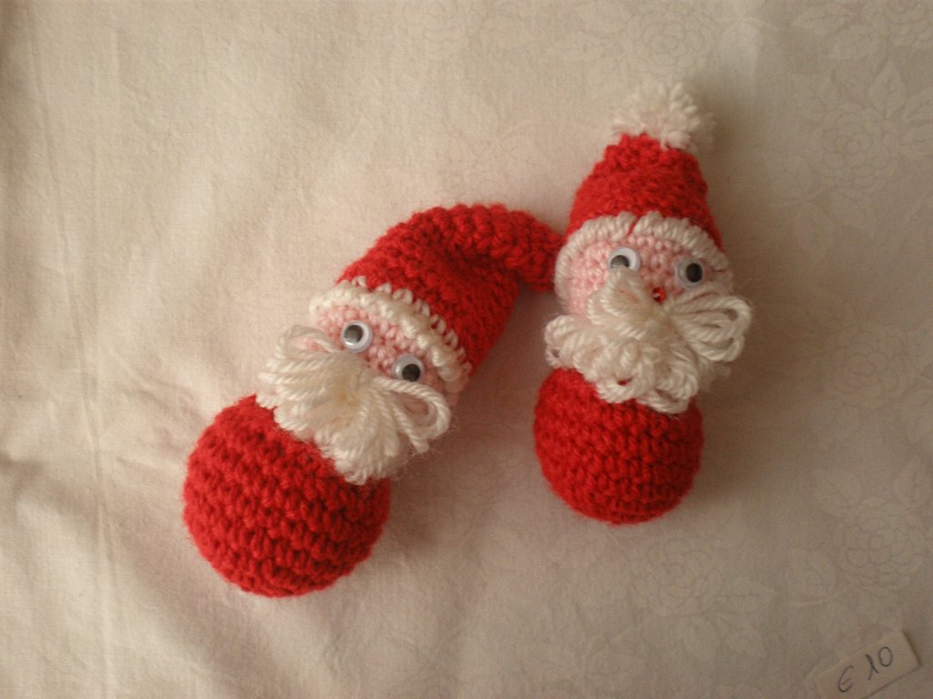 Pupazzetti Per Albero Di Natale pupazzetti babbo natale da appendere - Feste - Natale - di Le creaz