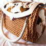 Bauletto  in fettuccia di cotone stretch  fatta a mano all'uncnetto, Crochet hand made