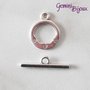 Chiusura a T antique silver 13mm. codice #007