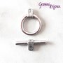 Chiusura a T antique silver 14mm. codice #009