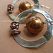 Orecchini in Argento 925 con Swaroski e Rame. Sterling Silver Earrings with Copper and Swaroski Crystal. Spedizione Gratuita.