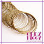 5 x giri di cavo memory wire per bracciali - bronzo