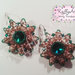 Orecchini con perline e cristalli “Emerald Sun”