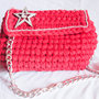 Bauletto  in fettuccia in lycya   fatta a mano all'uncinetto, Crochet hand made