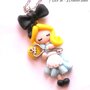 COLLANA CIONDOLI CHARMS FIMO PRINCIPESSA ALICE ELSA BIANCANEVE BELLE CENERENTOLA