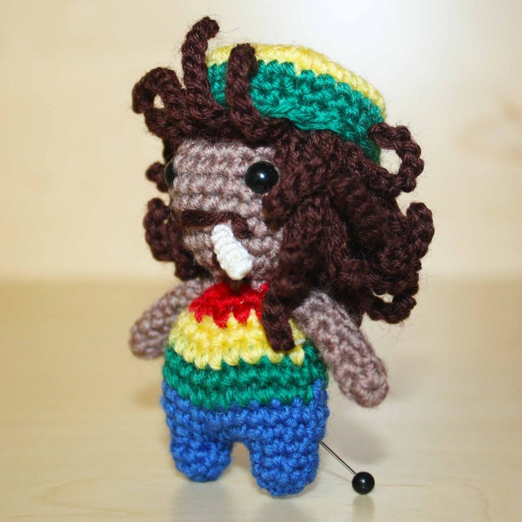 Portachiavi Bob Marley amigurumi - Per la casa e per te - Bambole e