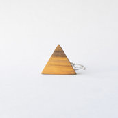 Collana triangolo in legno, fatto a mano