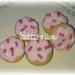 1 pezzo ciambella donuts rosa lilla  arancio celeste giallo con granella bianca ciondolo in fimo 2 cm 