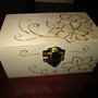 scatolina di legno decorata
