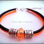 Bracciale Uomo in ecopelle con TrollBeads Mod. 3