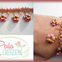 Bracciale Pastel Flowers & Gold - Rosa