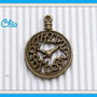 2 charms orologio bronzo 33x25mm