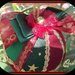 Natale - Pallina di Natale in Patchwork - Natale Bordeaux/Oro/Verde