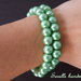 Braccialetto di perle di colore verde