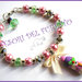 Bracciale Natale "Fufuneve lilla e rosa" omino pupazzo neve fimo cernit kawaii idea regalo 