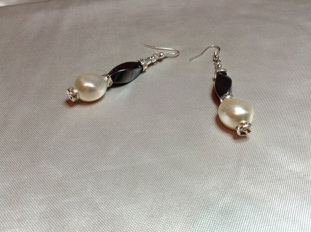Orecchini Pendenti In Argento 925 Con Perle D'Acqua Dolce Vere, A Goccia, Ipoallergenici, Per Donna, Eleganza Classica