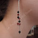 "Roulette" orecchini pendenti con cristalli rossi e neri