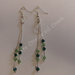 "Cristalli d'erba" Orecchini pendenti con cristalli verde scuro e chiaro