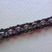 Braccialetto Crochet con catena nero e rosa