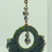   Orecchino Verde in  Pirite e Cotone collezione " Rouches "