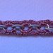 Braccialetto Crochet con catena rosa argento