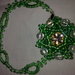 braccialetto verde realizzato a mano con perline di conteria, unico!