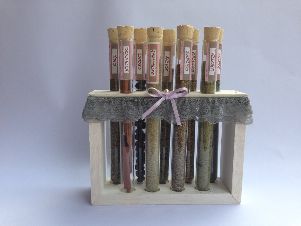 Bafiwu Scatola Regalo In Legno Per Nozze Con Provette – Cofanetto Tradizionale Per Bomboniere, 9x13 Cm