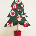 'Albero di Natale in feltro con decorazioni in feltro rosse e bianche: addobbo, gioco, decorazione per il tuo Natale! 
