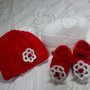 SCARPINE  BALLERINE ROSSE E CAPPELLO CON COCCINELLA