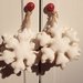 Decorazione albero Natale fiocco di neve, fuoriporta natalizio , decorazione natalizia , bianca in feltro 