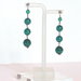 Orecchini pendenti  con perle in Fibra di Vetro color Smeraldo 