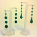 Orecchini pendenti con Perle & Goccia in Fibra di Vetro color Smeraldo