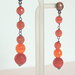 Orecchini color Arancione & Ematite collezione "Fibra Ottica"