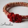 BRACCIALE RIGIDO ORO E ROSSO