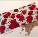 Cuscinetto termoterapico in cotone a rose rosse con noccioli di ciliegia
