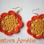 ORECCHINI CROCHET GIALLO ED ARANCIO